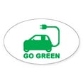 thumbnail image 1 of CafePress - Go Green ~ Drive Electric Cars Sticker - Sticker (Oval), 1 of 1