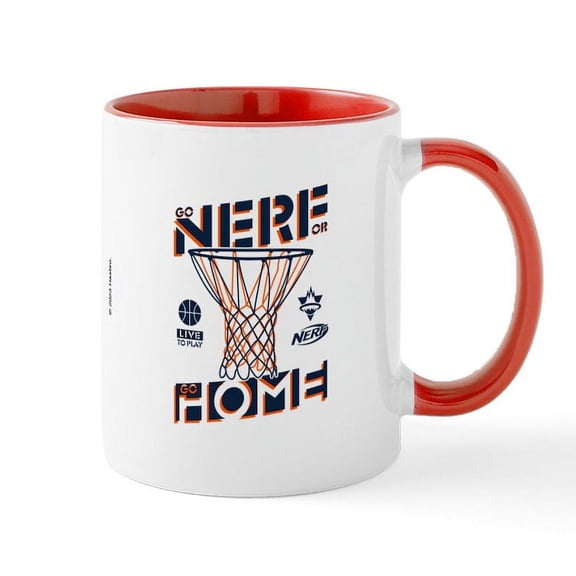CafePress - Go Nerf Basketball Mugs - 11 oz Ceramic Mug - Novelty Coffee Tea Cup