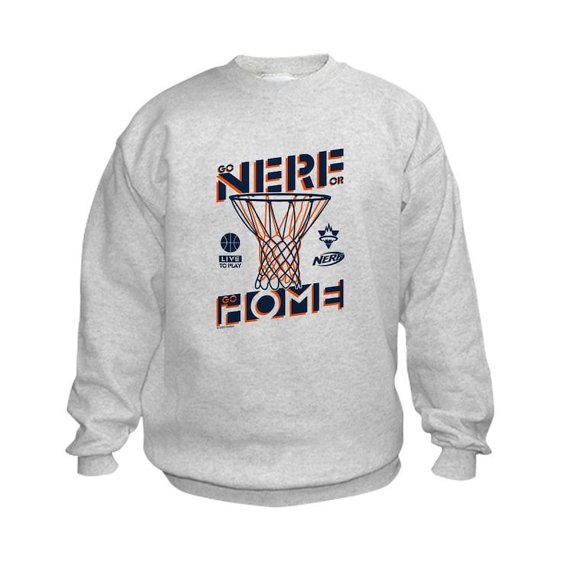 CafePress - Go Nerf Basketball Sweatshirt - Kids Sweatshirt, Youth Crew Neck Sweatshirt