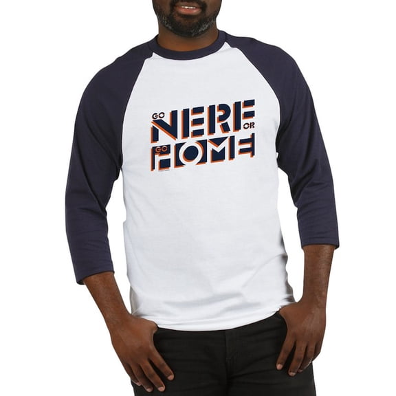 CafePress - Go Nerf Or Go Home Baseball Jersey - Cotton Baseball Jersey, 3/4 Raglan Sleeve Shirt