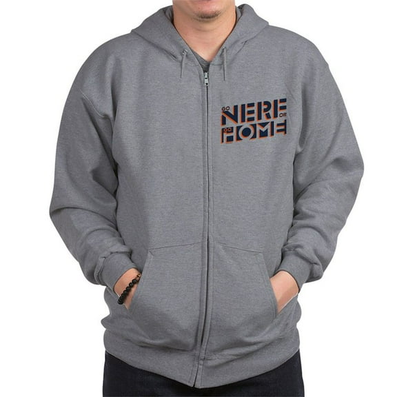 CafePress - Go Nerf Or Go Home Sweatshirt - Zip Hoodie, Classic Hooded Sweatshirt with Metal Zipper