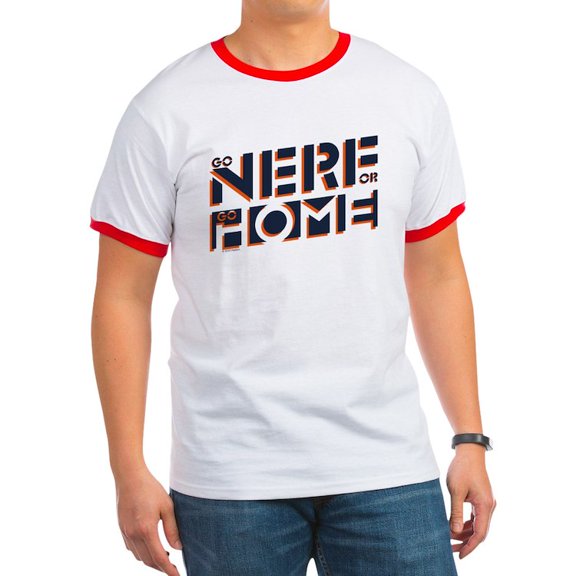 CafePress - Go Nerf Or Go Home T Shirt - 100% Cotton Ringed T-Shirt