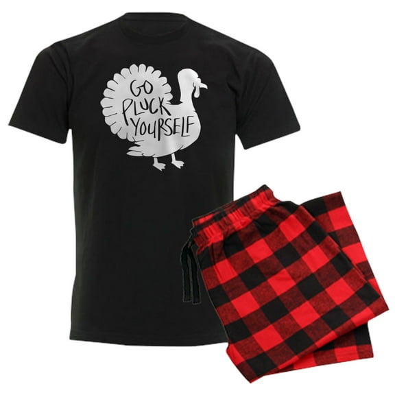 CafePress - Go Pluck Yourself Men's Dark Pajamas - Men's Dark Loose Fit Cotton Pajama Set