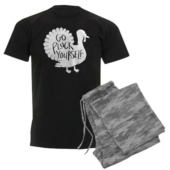 CafePress - Go Pluck Yourself Men's Dark Pajamas - Men's Dark Loose Fit Cotton Pajama Set