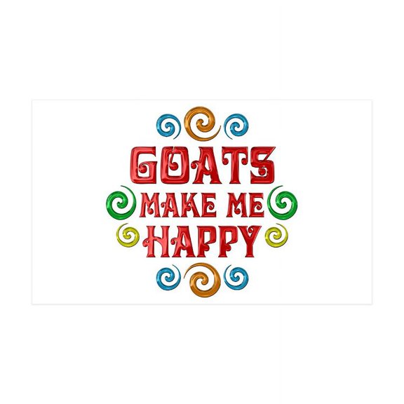 CafePress - Goat Happiness 38.5 X 24.5 Wall Peel - 35x21 Wall Decal