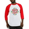 thumbnail image 1 of CafePress - Goat Happiness Baseball Jersey - Cotton Baseball Jersey, 3/4 Raglan Sleeve Shirt, 1 of 4