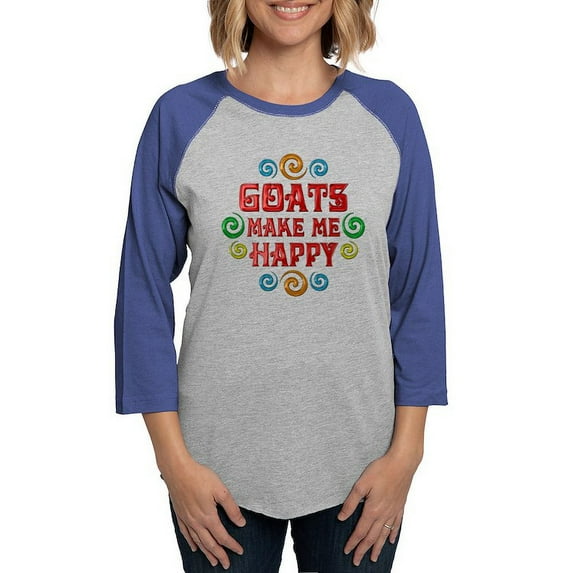 CafePress - Goat Happiness Long Sleeve T Shirt - Womens Baseball Tee