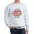 thumbnail image 1 of CafePress - Goat Happiness Sweatshirt - Crew Neck Sweatshirt, 1 of 4