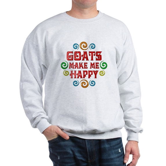 CafePress - Goat Happiness Sweatshirt - Crew Neck Sweatshirt