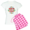 thumbnail image 1 of CafePress - Goat Happiness Women's Light Pajamas - Women's Short Sleeve Print T-Shirt and Pants Light Cotton Pajama Set, 1 of 7