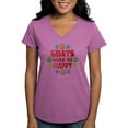 thumbnail image 1 of CafePress - Goat Happiness Women's V Neck Dark T Shirt - Women's V-Neck Dark T-Shirt, 1 of 4