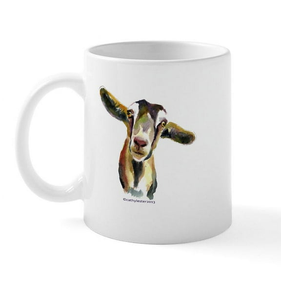CafePress - Goat Mug - 11 oz Ceramic Mug - Novelty Coffee Tea Cup