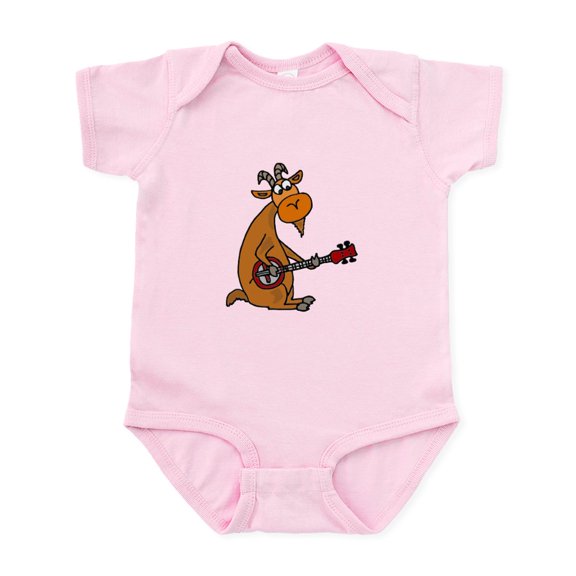 CafePress - Goat Playing Banjo Body Suit - Baby Light Bodysuit, Size Newborn - 24 Months