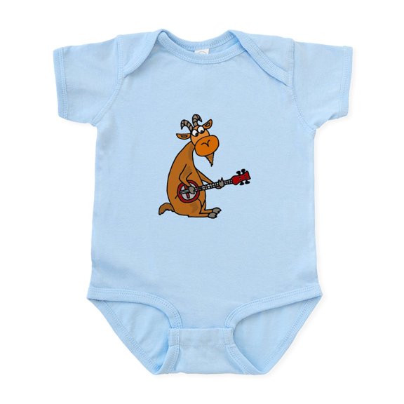 CafePress - Goat Playing Banjo Body Suit - Baby Light Bodysuit, Size Newborn - 24 Months