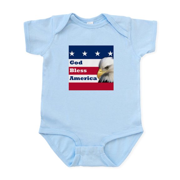 CafePress - God Bless America Infant Bodysuit - Baby Light Bodysuit, Size Newborn - 24 Months