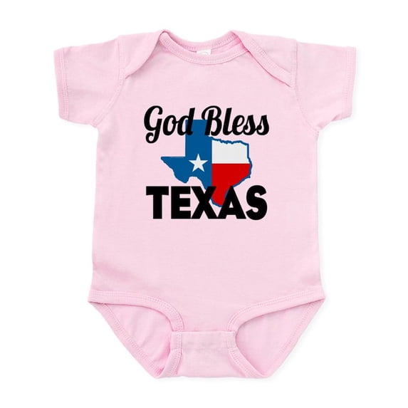 CafePress - God Bless Texas Body Suit - Baby Light Bodysuit, Size Newborn - 24 Months