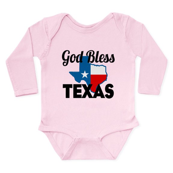 CafePress - God Bless Texas Body Suit - Long Sleeve Cotton Baby Bodysuit