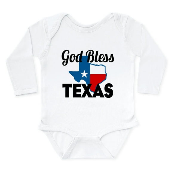 CafePress - God Bless Texas Body Suit - Long Sleeve Cotton Baby Bodysuit