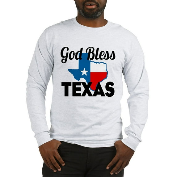 CafePress - God Bless Texas Long Sleeve T Shirt - Unisex Cotton Long Sleeve T-Shirt