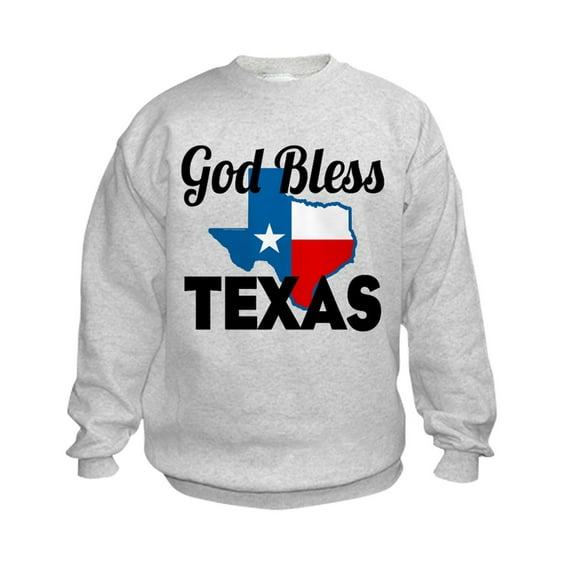 CafePress - God Bless Texas Sweatshirt - Kids Sweatshirt, Youth Crew Neck Sweatshirt