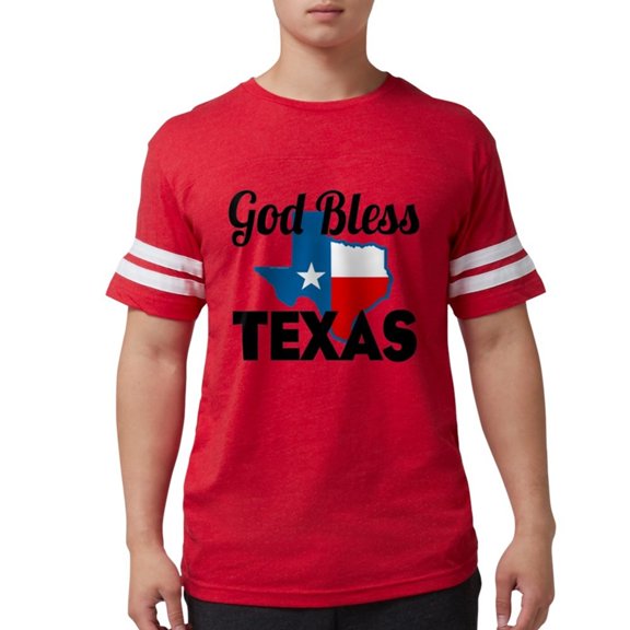 CafePress - God Bless Texas T Shirt - Mens Football Shirt