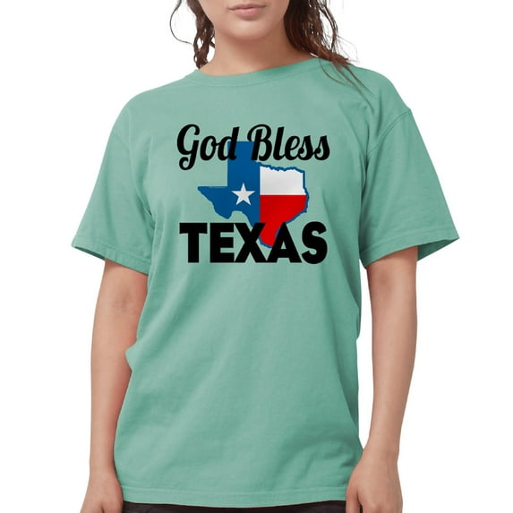 CafePress - God Bless Texas T Shirt - Womens Comfort Colors® Shirt