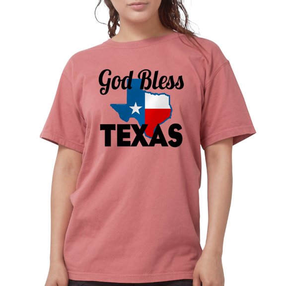 CafePress - God Bless Texas T Shirt - Womens Comfort Colors® Shirt