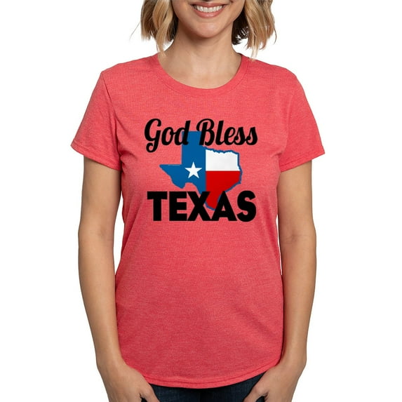 CafePress - God Bless Texas T Shirt - Womens Tri-blend T-Shirt
