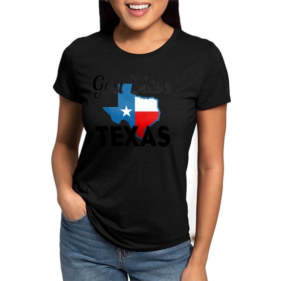 CafePress - God Bless Texas T Shirt - Womens Tri-blend T-Shirt