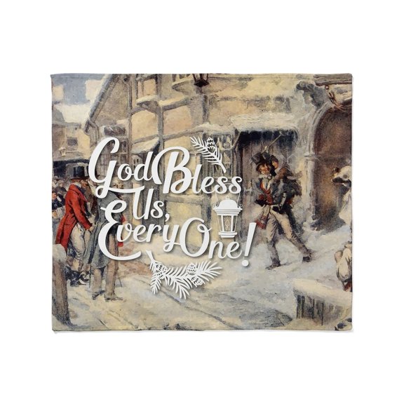 CafePress - God Bless Us Every One! Throw Blanket - Soft Fleece Throw Blanket, 50"x60" for All Ages