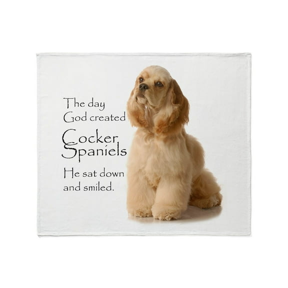 CafePress - God Created Cockers Throw Blanket - Soft Fleece Throw Blanket, 50"x60" for All Ages