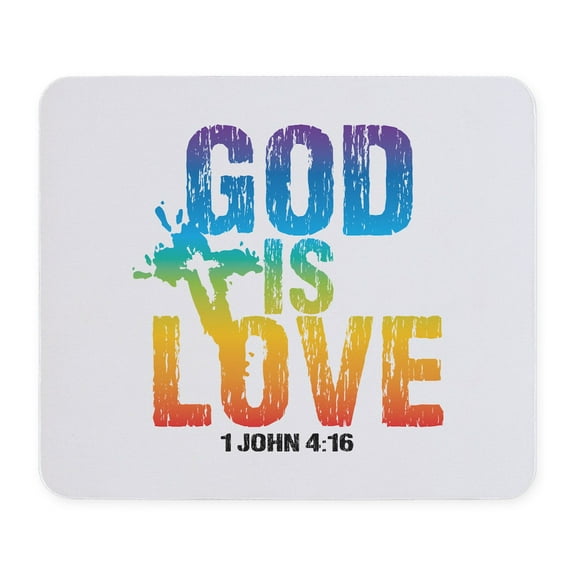 CafePress - God Is Love Rainbow Mousepad - Non-slip Rubber Mousepad, Gaming Mouse Pad