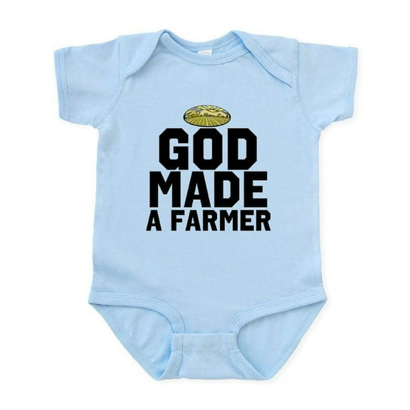 CafePress - God Made A Farmer Body Suit - Baby Light Bodysuit, Size Newborn - 24 Months