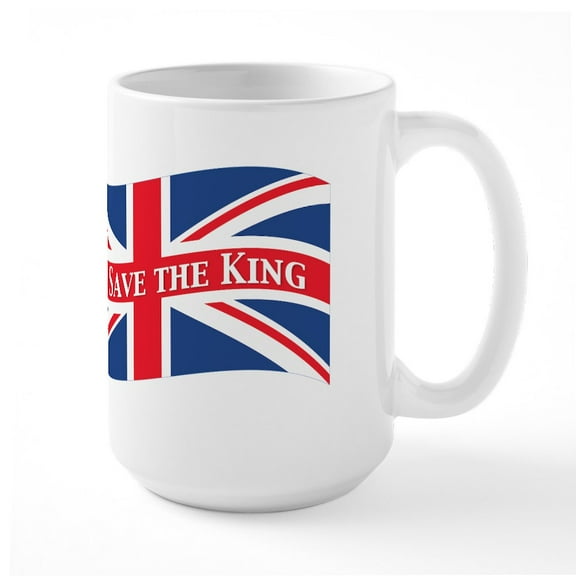 CafePress - God Save The King Large Mug - 15 oz Ceramic Large White Novelty Mug