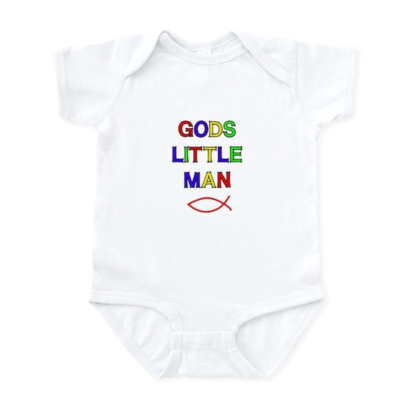CafePress - God's Little Man Infant Bodysuit - Baby Light Bodysuit, Size Newborn - 24 Months