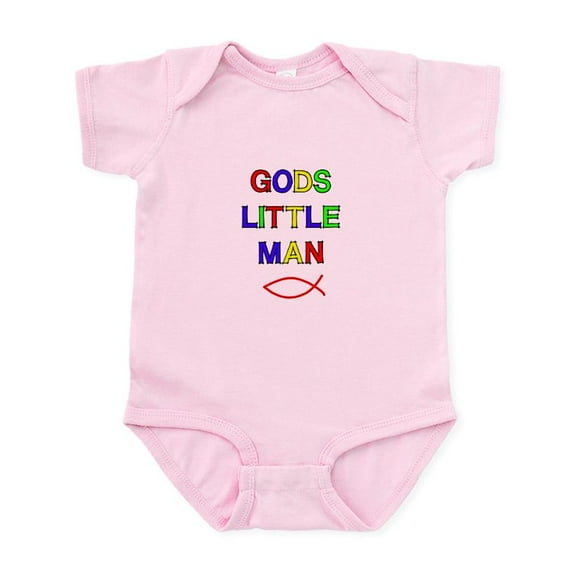 CafePress - God's Little Man Infant Bodysuit - Baby Light Bodysuit, Size Newborn - 24 Months