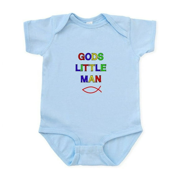 CafePress - God's Little Man Infant Bodysuit - Baby Light Bodysuit, Size Newborn - 24 Months