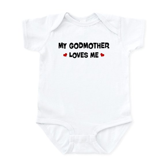 CafePress - Godmother Loves Me Infant Bodysuit - Baby Light Bodysuit, Size Newborn - 24 Months