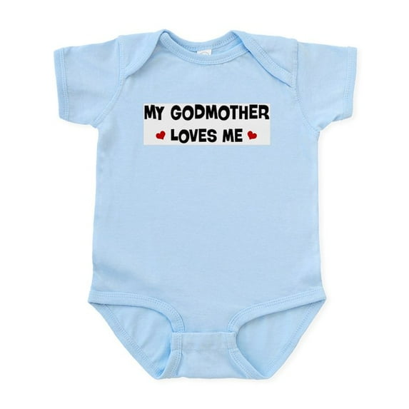 CafePress - Godmother Loves Me Infant Bodysuit - Baby Light Bodysuit, Size Newborn - 24 Months