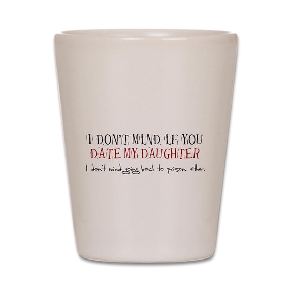 CafePress - Going Back To Prison - White Shot Glass, Unique and Funny Shot Glass