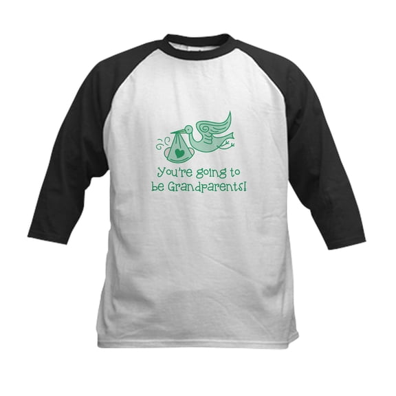 CafePress - Going To Be Grandparents Baseball Jersey - Kids Cotton Baseball Jersey, 3/4 Sleeve Shirt