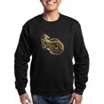 thumbnail image 1 of CafePress - Gold Norse Dragon Sweatshirt (Dark) - Classic Crew Neck Sweatshirt, 1 of 5