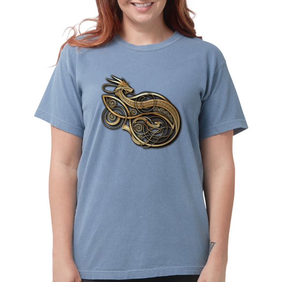CafePress - Gold Norse Dragon T Shirt - Womens Comfort Colors® Shirt