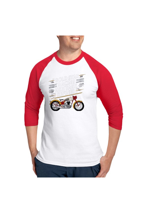 - Gold Star Racing Heritage Refined - Cotton Baseball Jersey, 3/4 Raglan Sleeve Shirt