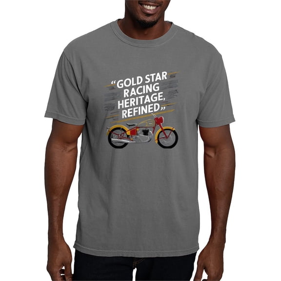 CafePress - Gold Star Racing Heritage Refined Men's Comfort Colors® T Shirt - Mens Comfort Colors Shirt