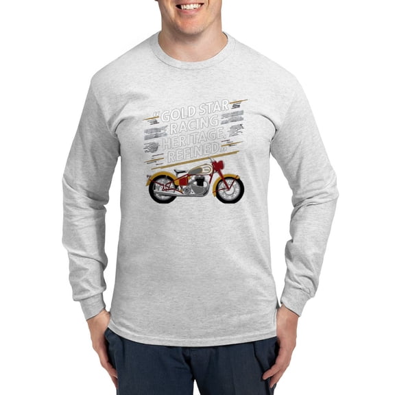 CafePress - Gold Star Racing Heritage Refined Men's Long Sleeve T Shirt - Unisex Cotton Long Sleeve T-Shirt