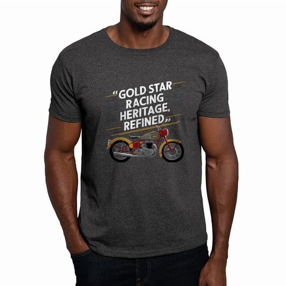 CafePress - Gold Star Racing Heritage Refined Men's Value T Shirt - Men's Classic Cotton T-Shirts