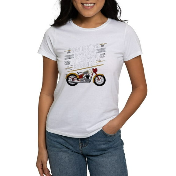CafePress - Gold Star Racing Heritage Refined Women's Value T Shirt - Women's Classic T-Shirt