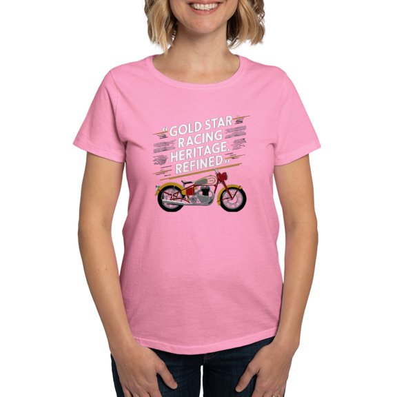 CafePress - Gold Star Racing Heritage Refined Women's Value T Shirt - Women's Traditional Fit Dark T-Shirt