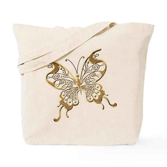 CafePress - Golden Butterfly Tote Bag - Unisex Canvas Tote Bag, Beige, 1-Piece